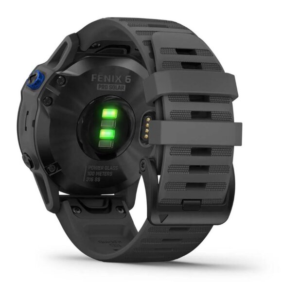 NWOB auth Garmin QuickFit 22 Watch Quick Fit Slate grey silicon black metal - Picture 3 of 8